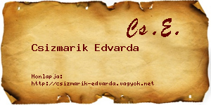 Csizmarik Edvarda névjegykártya